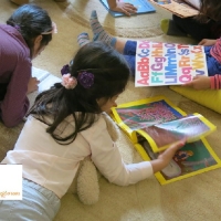 Enjoying books and illustrations